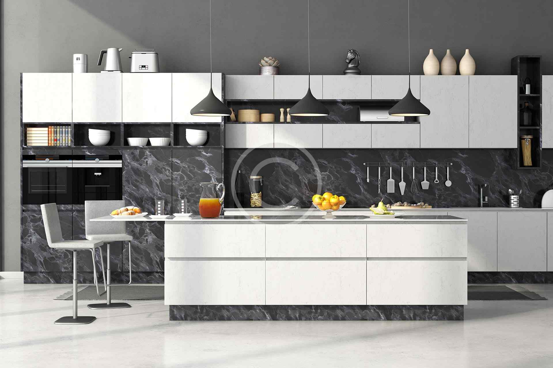 Airy modern kitchen